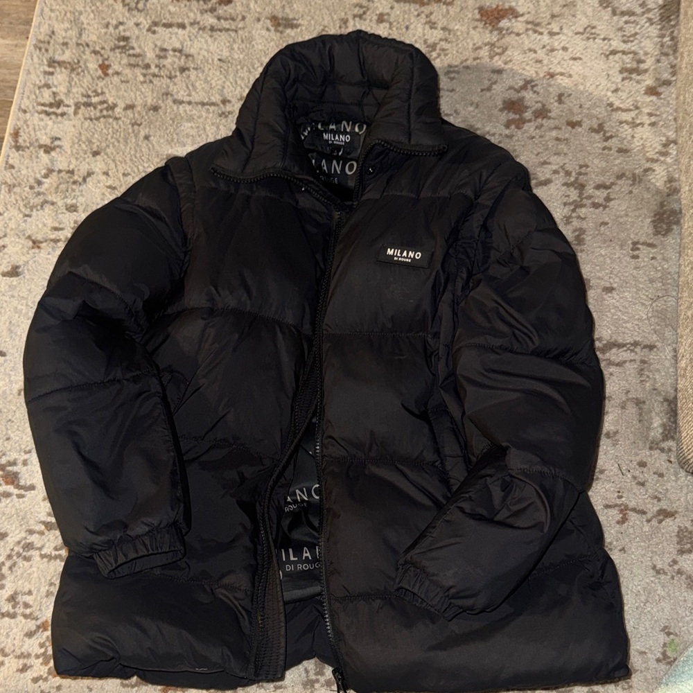 Milano Di Rouge Charcoal Puffer Jacket